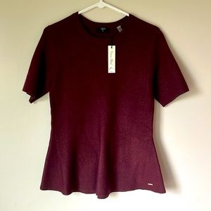 BNWT Tahari Peplum Top